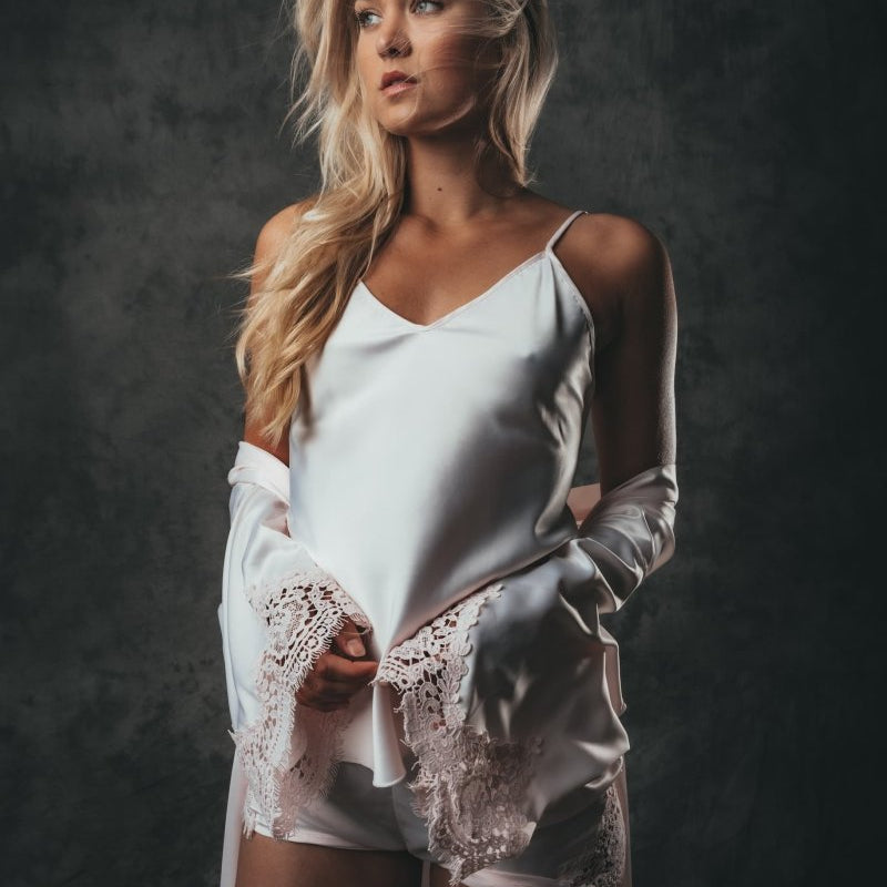 Pyjama Dames Satijn - Soft Lace & Chill - Kimomi