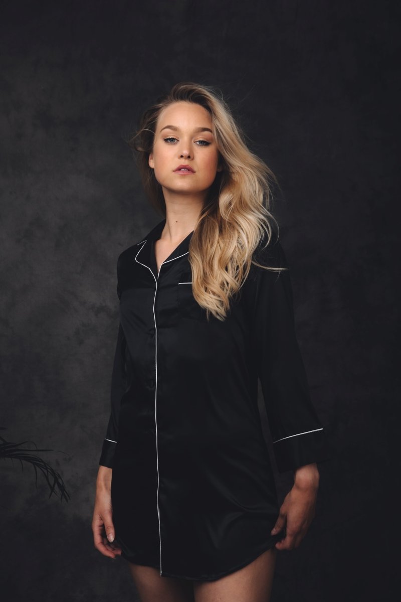 Pyjama Shirt Dames Satijn - Classic Dream - Kimomi