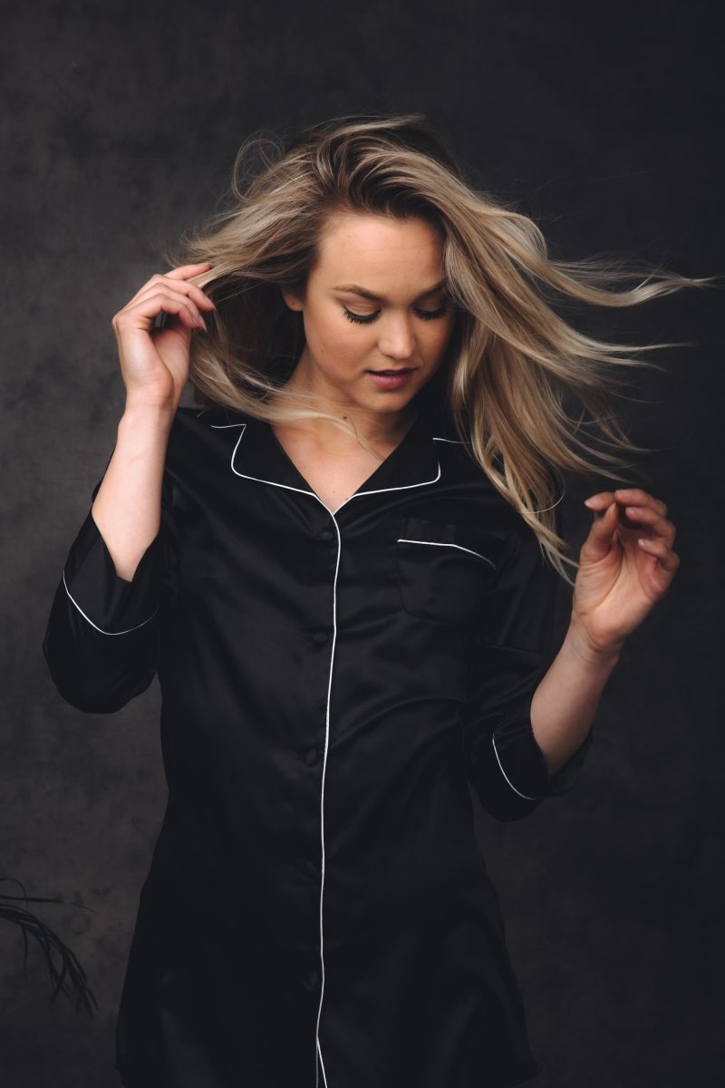 Pyjama Shirt Dames Satijn - Classic Dream - Kimomi