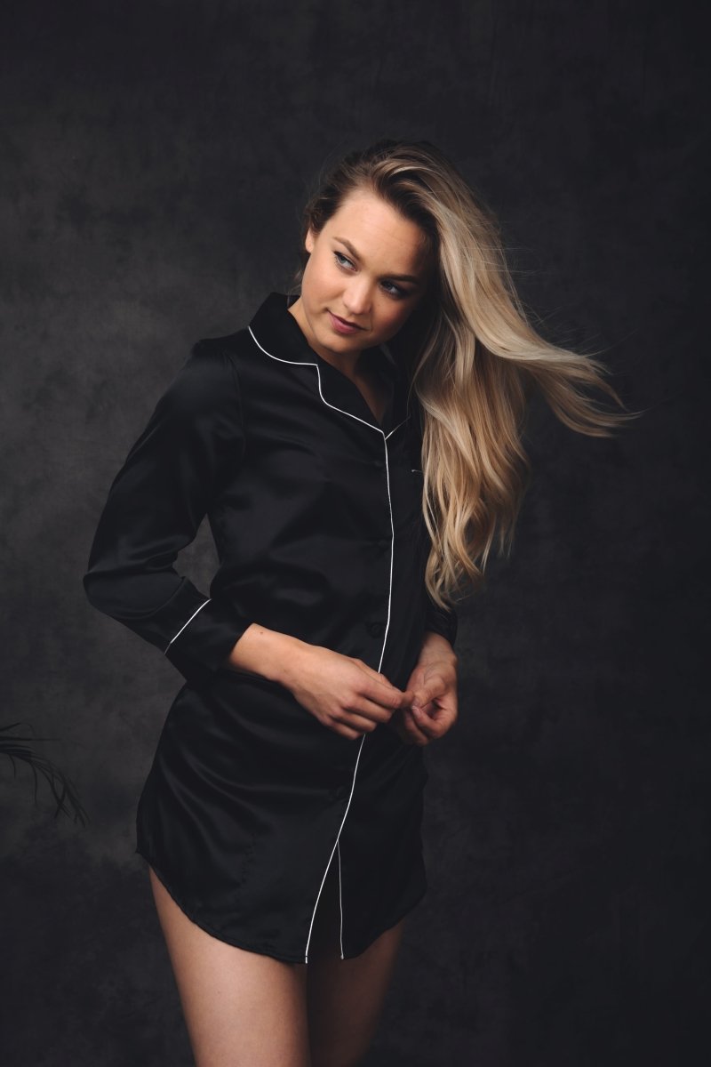 Pyjama Shirt Dames Satijn - Classic Dream - Kimomi