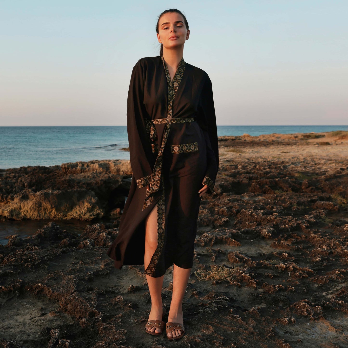 unisex kimono zwart