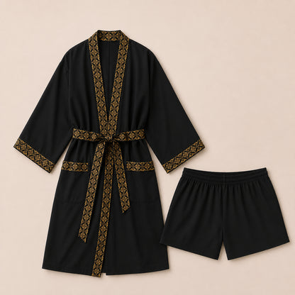 Unisex Kimono Dames & Heren - Amani Noir