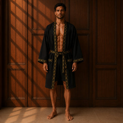 Heren kimono zwart