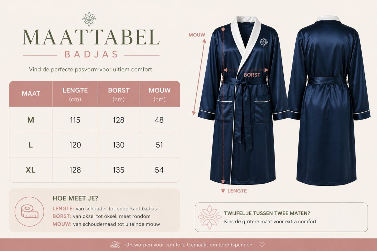 Badjas Dames Luxe Satijn Fleece – The Retreat - Kimomi