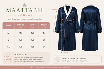 Badjas Dames Luxe Satijn Fleece – The Retreat - Kimomi