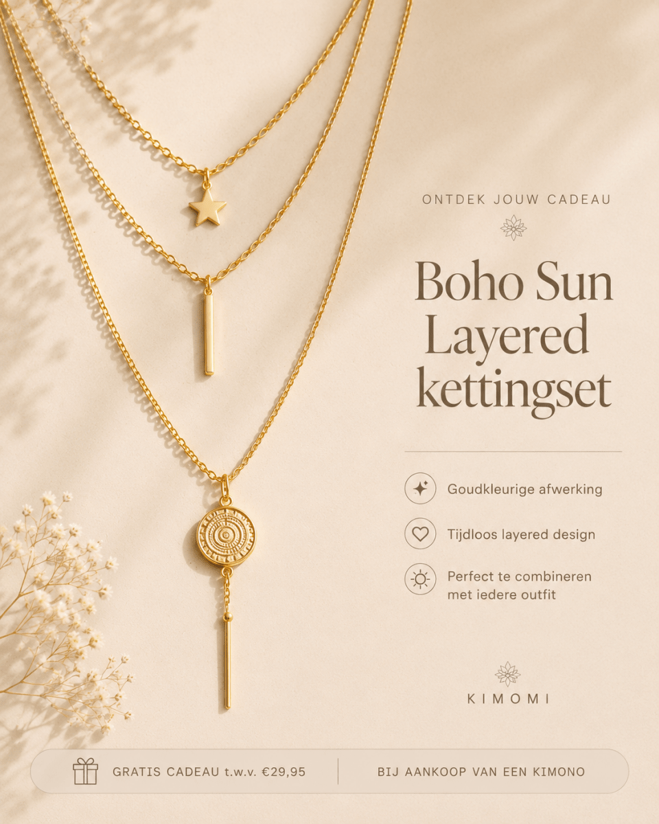 Boho Sun Layered Kettingset - Kimomi