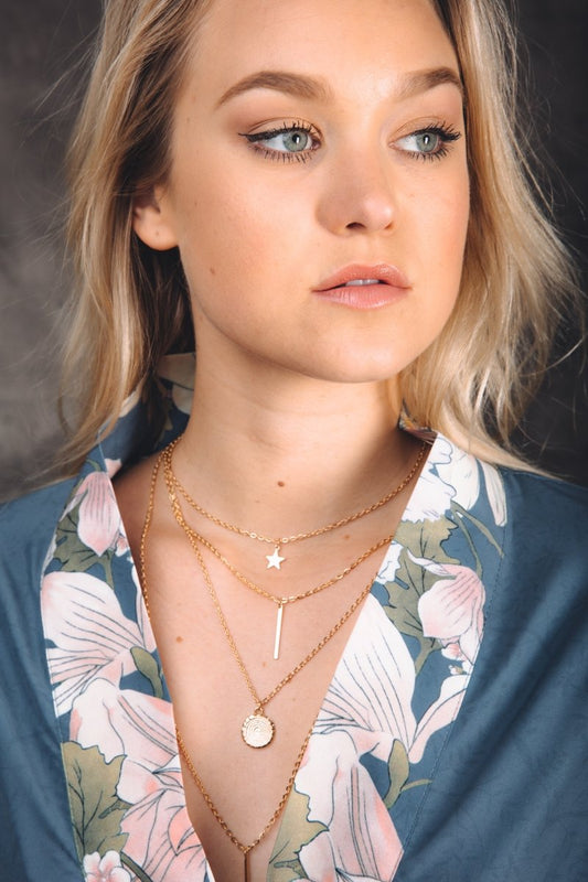Boho Sun Layered Kettingset - Kimomi