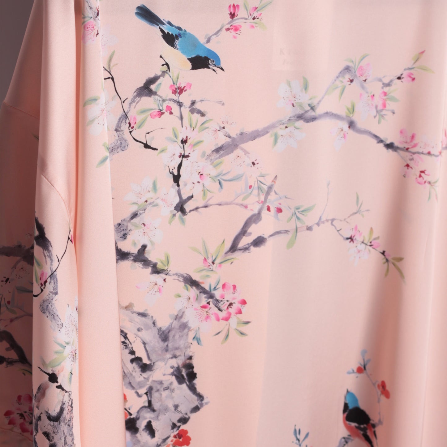 Kimono Dames Satijn - Birds & Blossom