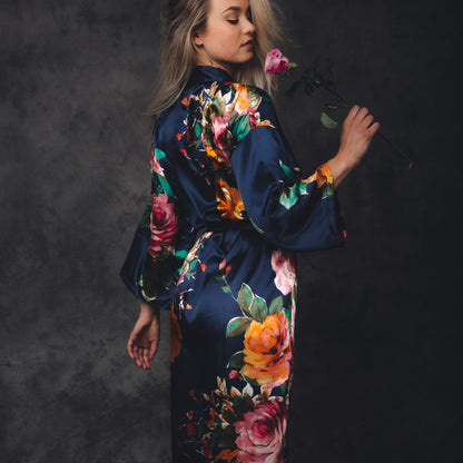 Kimono Dames Satijn - Santorini