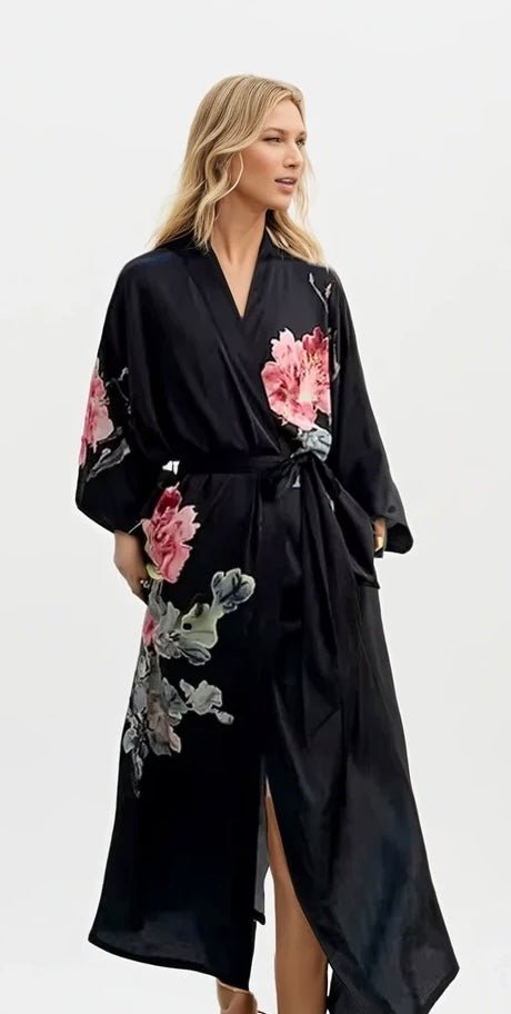 Kimono Dames Satijn - Kuro Grace - Kimomi