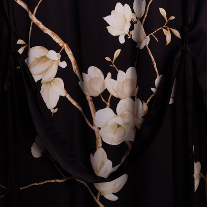 Kimono Dames Satijn - Magnolia Noir - Kimomi