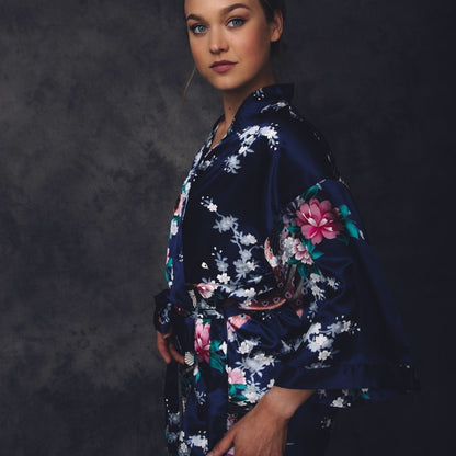 Kimono Dames Satijn - Morning Glory - Kimomi