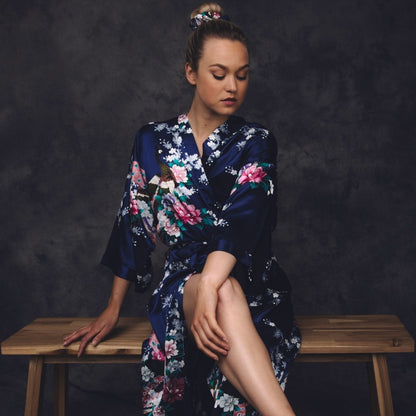 Kimono Dames Satijn - Morning Glory - Kimomi