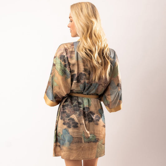 Kimono Dames Satijn - Poetry in Silk - Kimomi