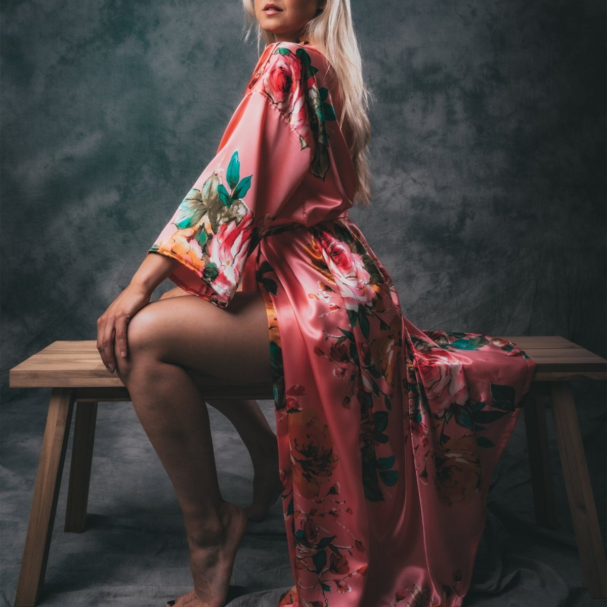 Kimono Dames Satijn - Santorini - Kimomi