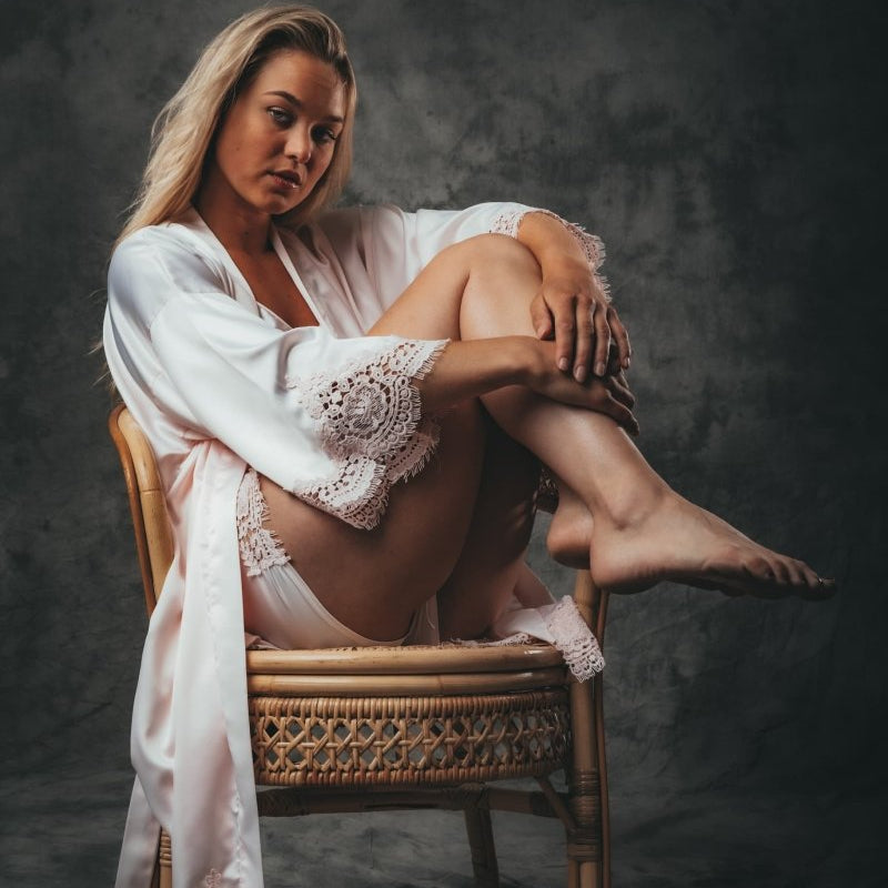Kimono Dames Satijn - Soft Lace & Chill - Kimomi