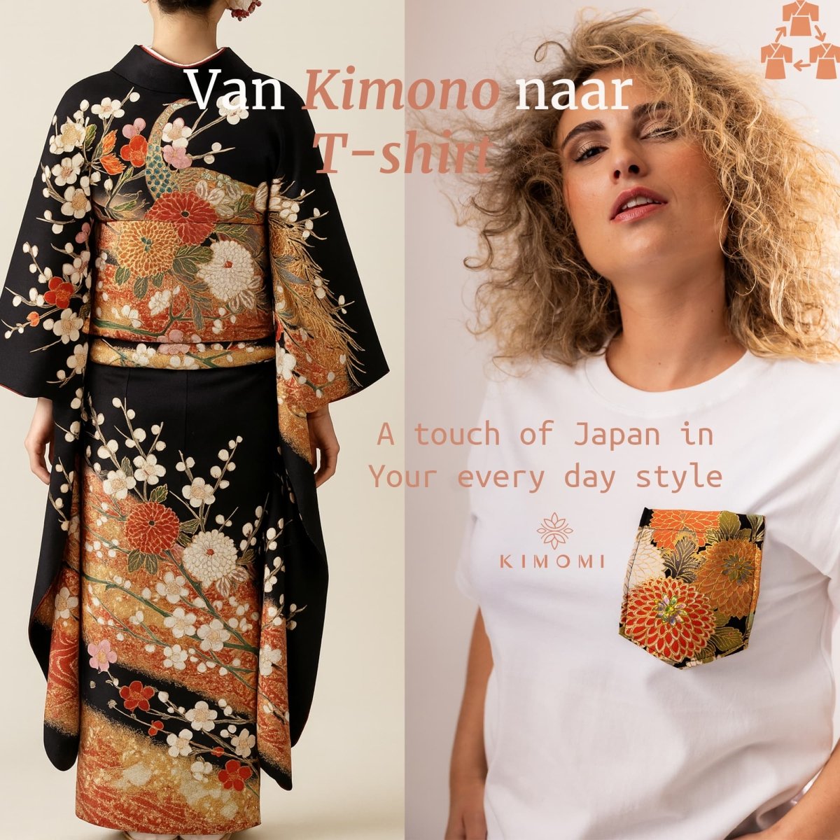 Kimotee Treasures - Golden Kiku T-shirt - Kimomi