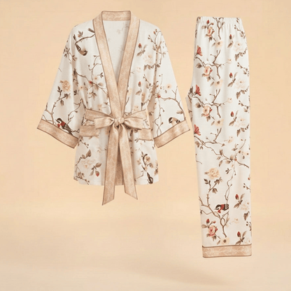 Pyjama Dames Satijn - Birdsong Silk - Kimomi