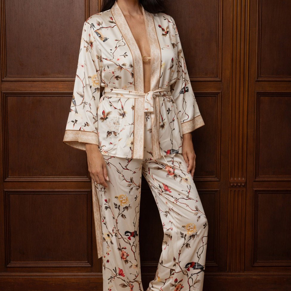Pyjama Dames Satijn - Birdsong Silk - Kimomi