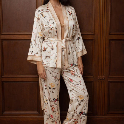 Pyjama Dames Satijn - Birdsong Silk - Kimomi