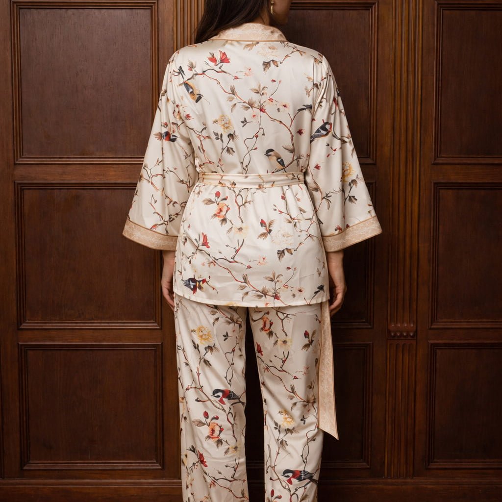 Pyjama Dames Satijn - Birdsong Silk - Kimomi