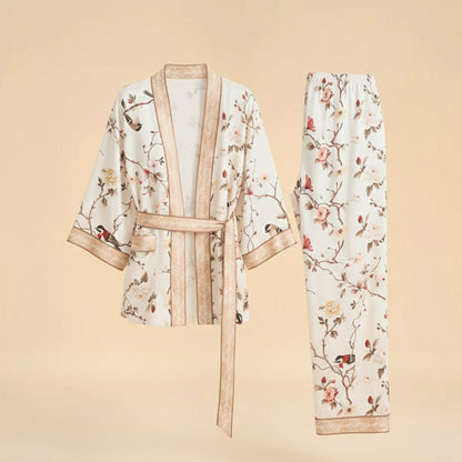 Pyjama Dames Satijn - Birdsong Silk - Kimomi